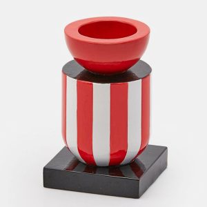 Portacandela Geometrie Poly rosso