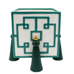 Vaso in stile deco con fantasia geometrica