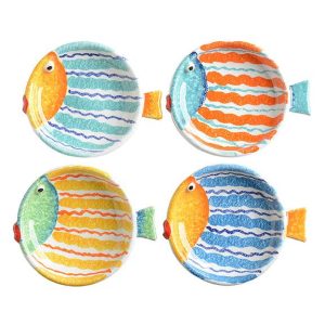 Portovenere – Set 4 coppette pinzimonio forma pesce – PVE6/P