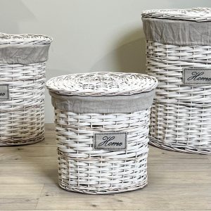 Cesta porta biancheria “Home” beige piccola
