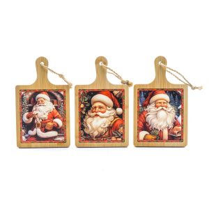 Tagliere decorato in bambù e ceramica 24X14.5Xh.1.2 cm design assortiti – Mercury 65032MEY