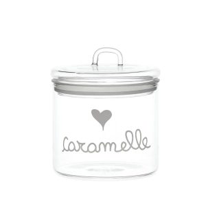 SIMPLE DAY Barattolo ermetico in vetro borosilicato decoro “Caramelle” – ⌀ 12 x h 13 cm