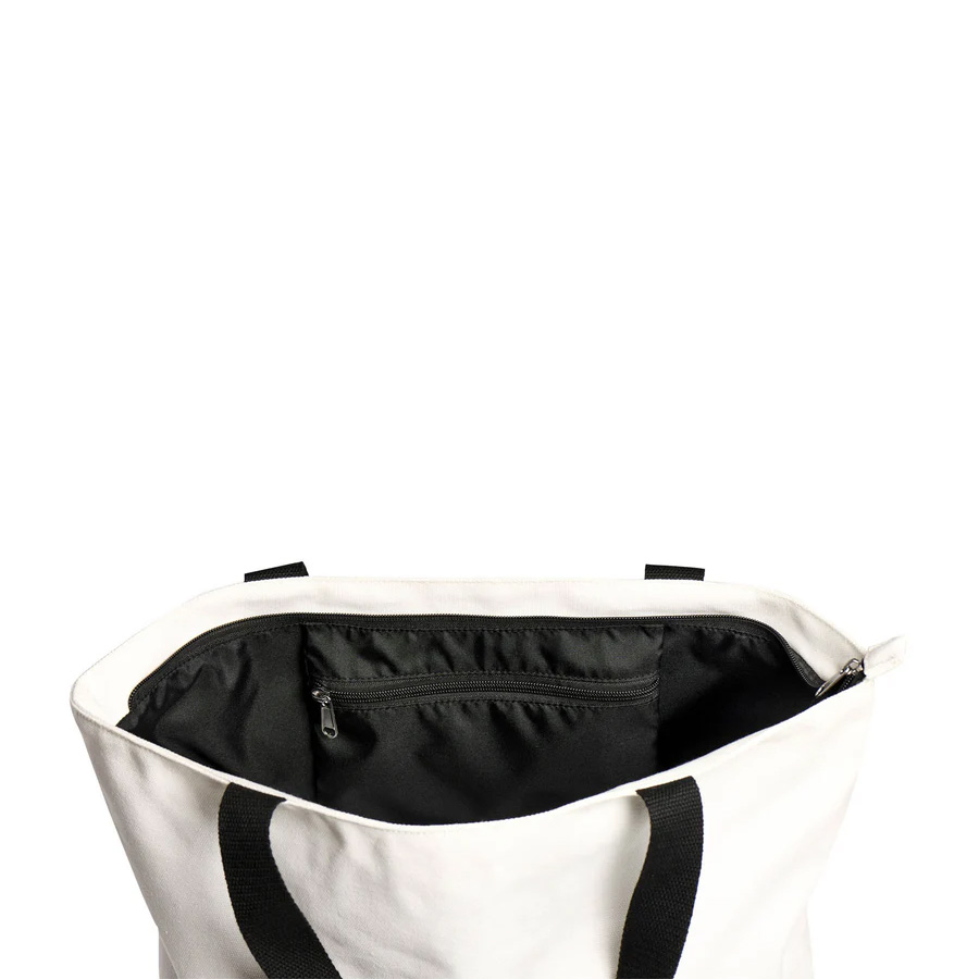SIMPLE DAY Borsa in canvas bianca “Devo fare la spesa” – 50 x 38 x 12 cm - immagine 3