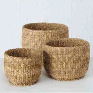 Cesto tondo “Sophy” in seagrass medio – ⌀ 30 cm
