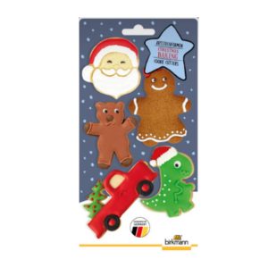 DECORA Set 5 tagliabiscotti natalizi in acciaio inox