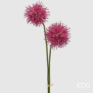 EDG Ramo artificiale “Succisa” 2 fiori fuxia – ⌀ 10 x h 60 cm