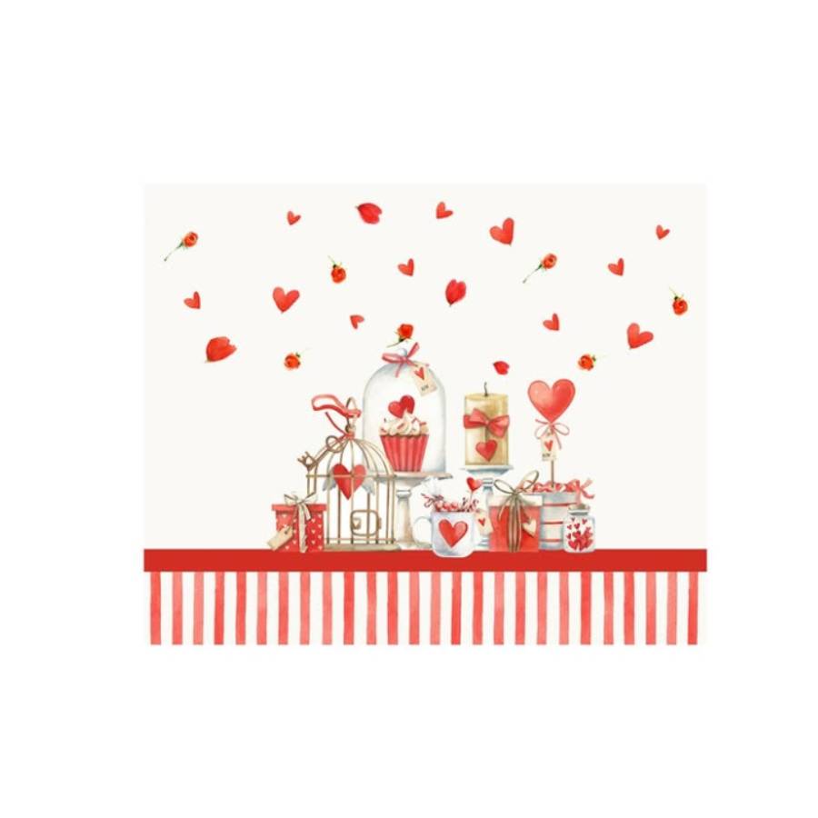 CASA ANVERSA Set 2 tovagliette Secret Love “Riga rossa” – 40 x 50 cm - immagine 2